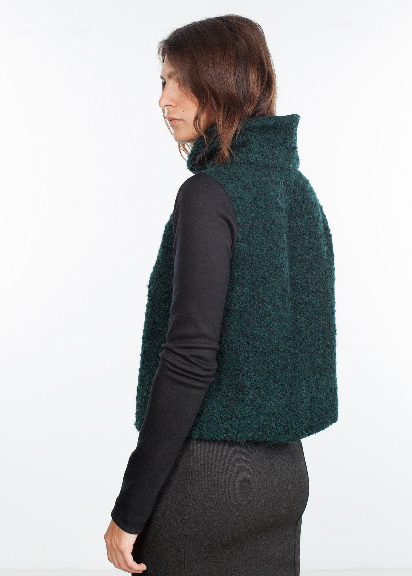 Cổ Rùa Boucle màu Xanh/Đen