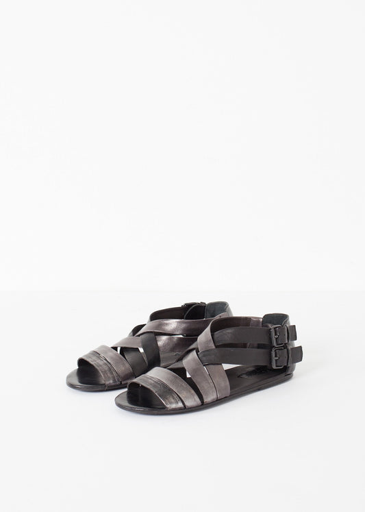 Sandal quấn màu đen/thép