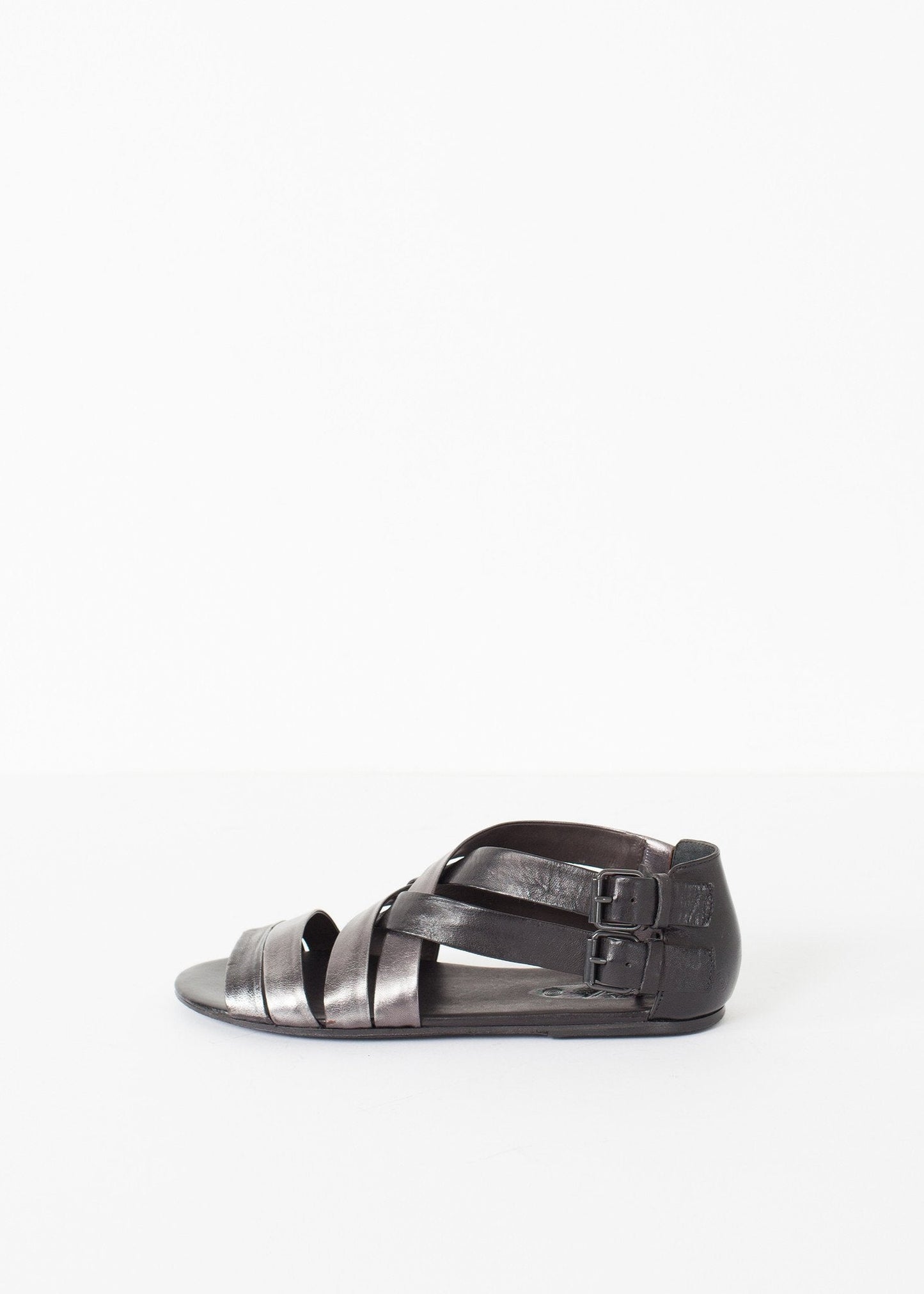Sandal quấn màu đen/thép