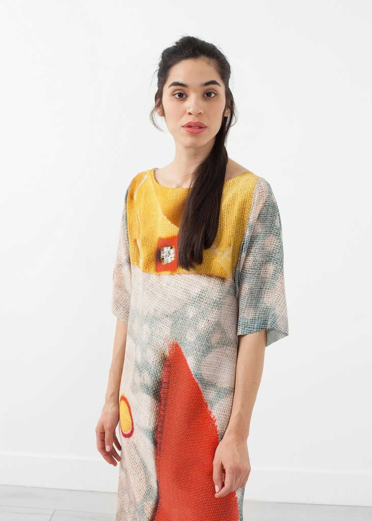 3/4 Sleeve Kimono Dress1 - formtest11