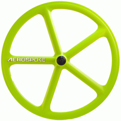 700C Aerospoke - Mặt trước màu xanh chanh