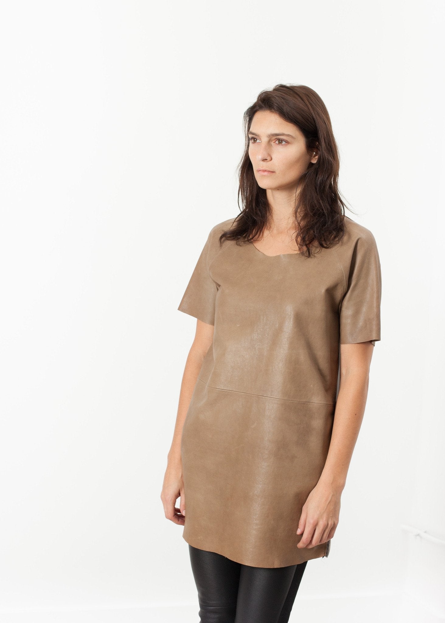 Leather Front Tunic - formtest11