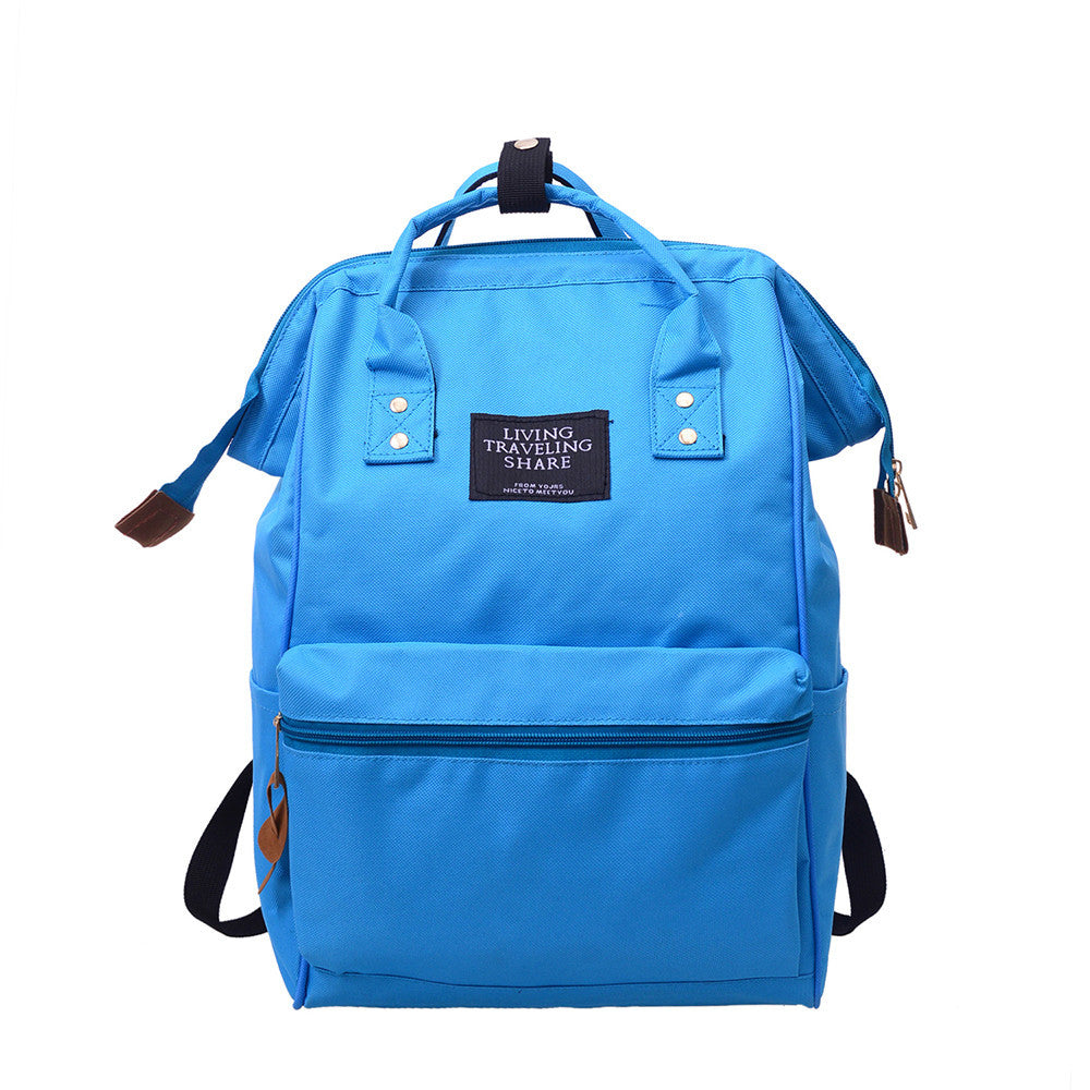Ba lô Unisex chắc chắn Túi du lịch đi học Túi đeo vai đôi Túi dây kéo