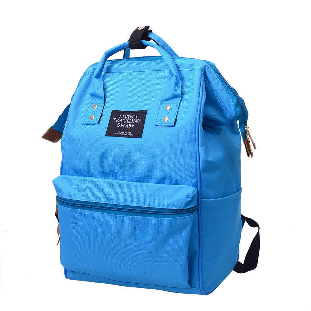 Ba lô Unisex chắc chắn Túi du lịch đi học Túi đeo vai đôi Túi dây kéo