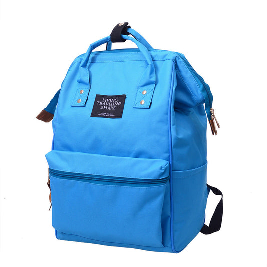 Ba lô Unisex chắc chắn Túi du lịch đi học Túi đeo vai đôi Túi dây kéo