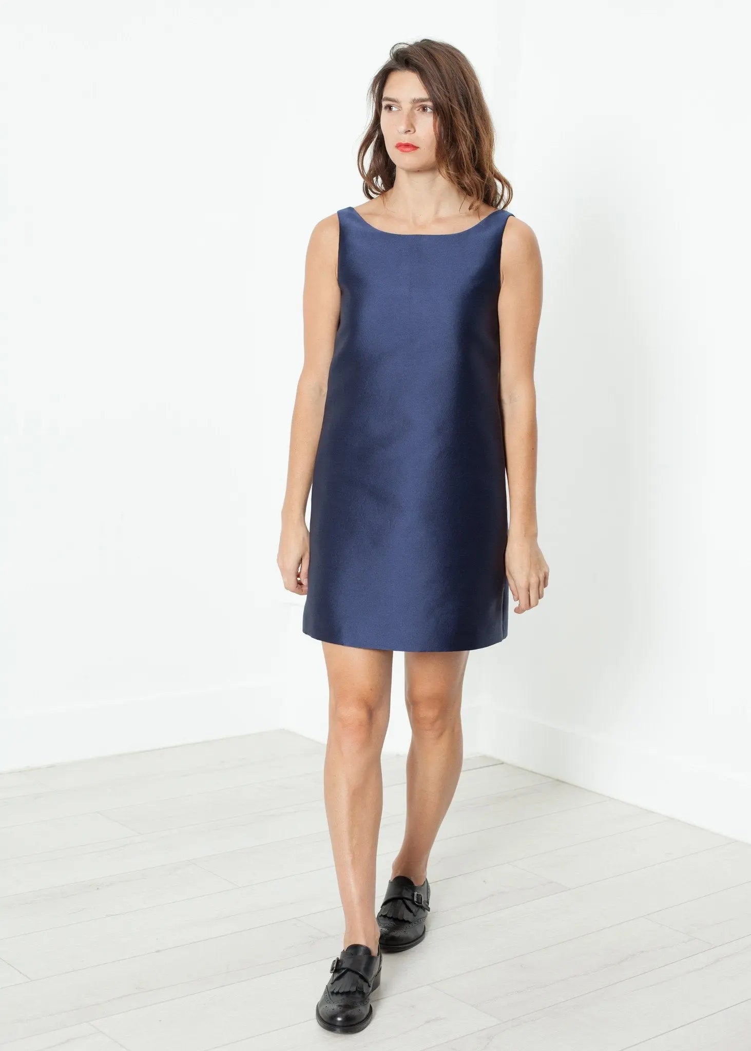 A-Line Mini Dress in Blue - formtest11