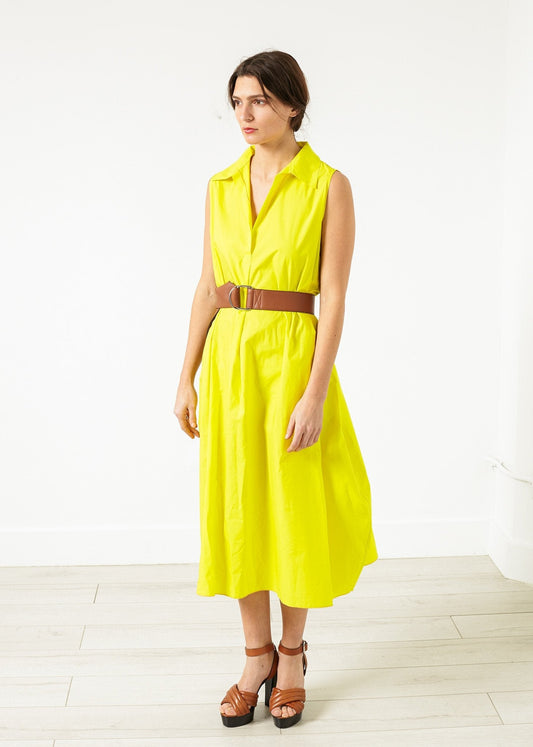 Balloon Cotton Dress in Yellow - formtest11