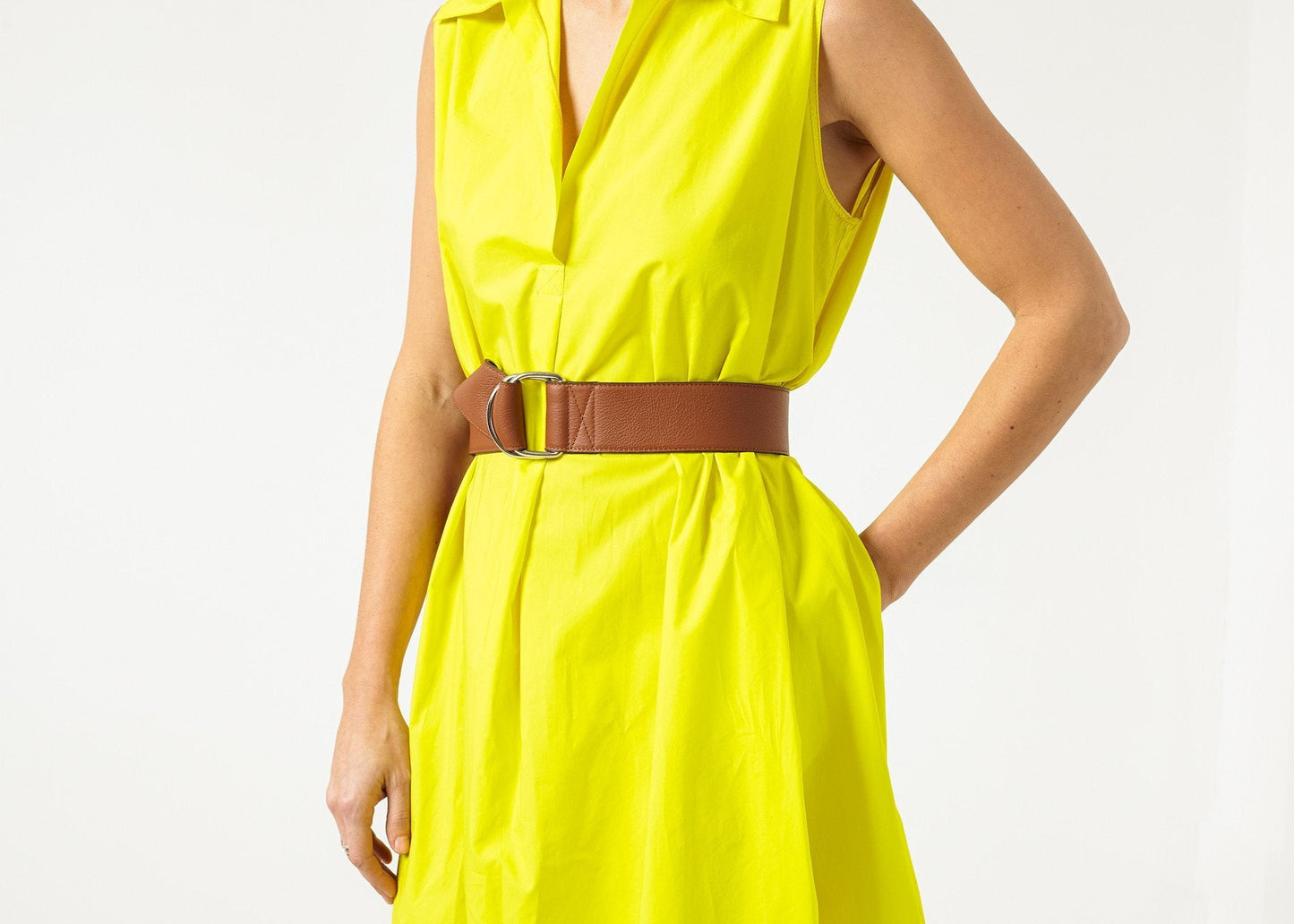 Balloon Cotton Dress in Yellow - formtest11