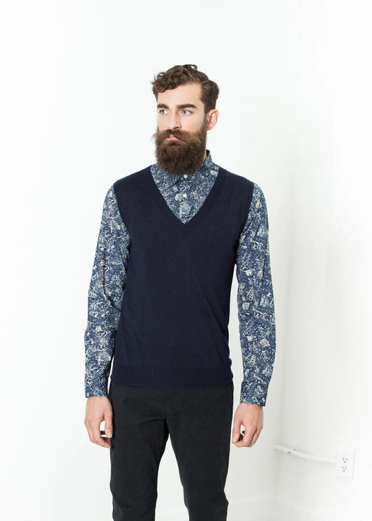 Basic Gilet in Navy - formtest11