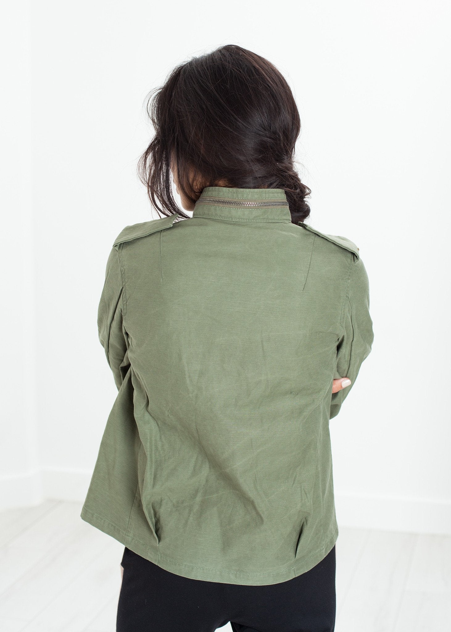 Big Army Jacket in Olive - formtest11