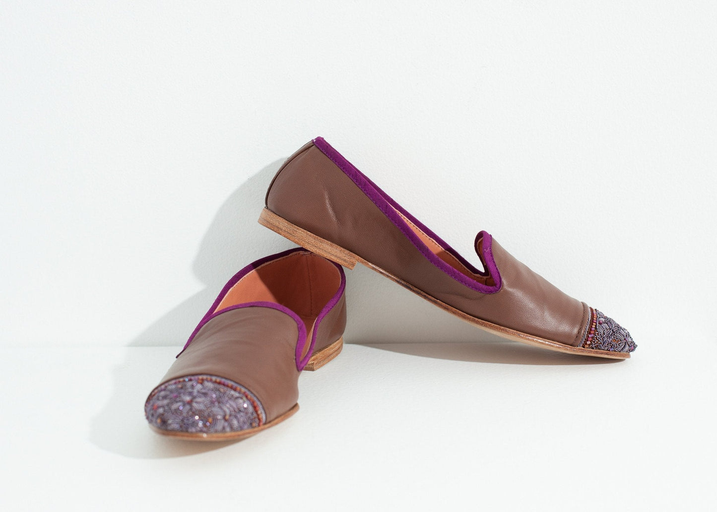 Bizi Cap Toe Loafer in Rose/Aubergine - formtest11