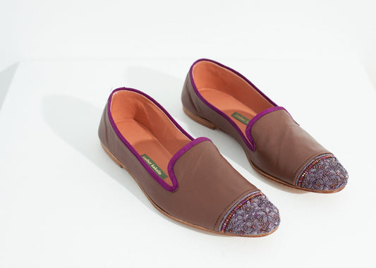 Bizi Cap Toe Loafer in Rose/Aubergine - formtest11