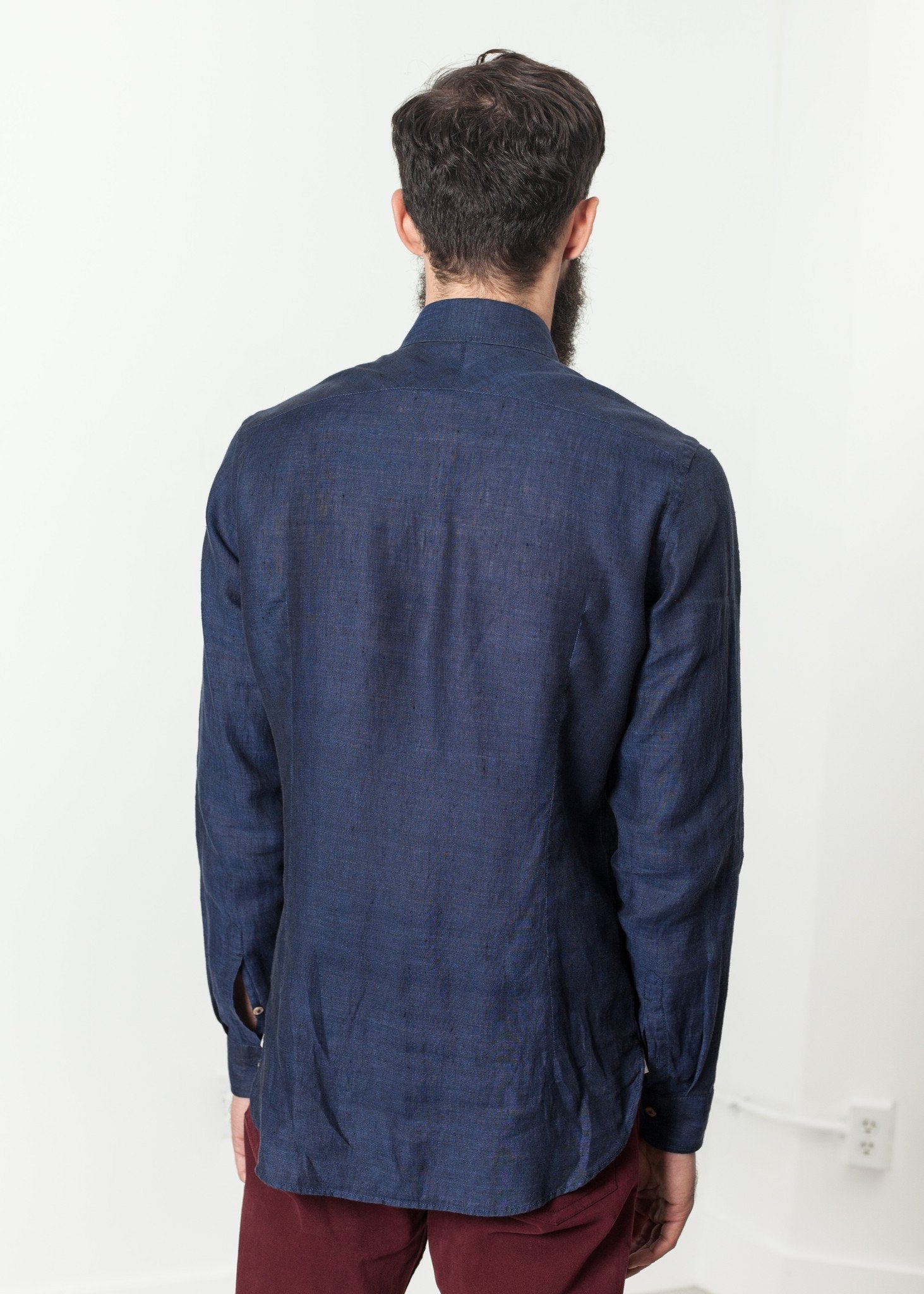 Button Up Shirt in Navy - formtest11