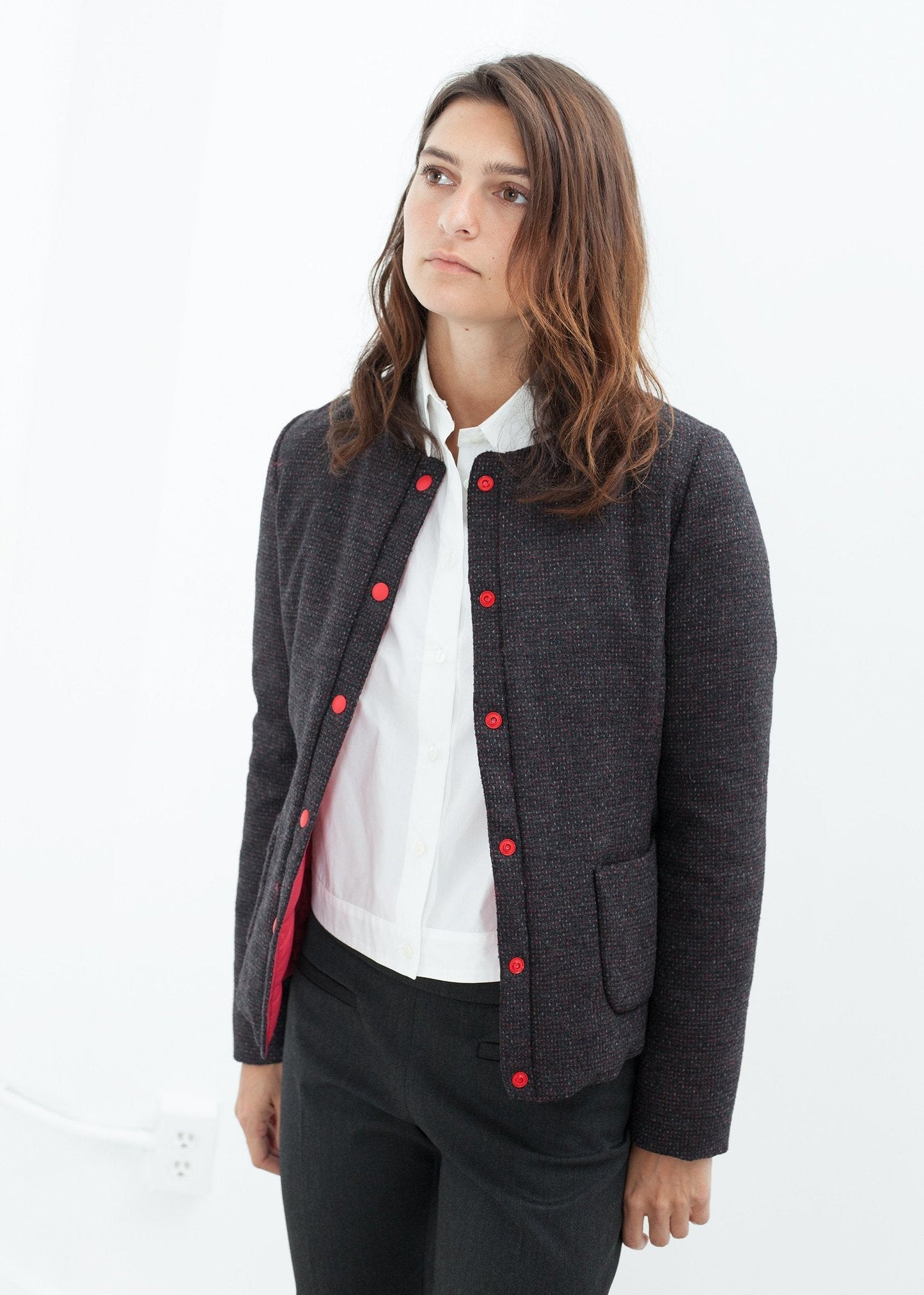 Camelia Reversible Jacket in Black/Red - formtest11