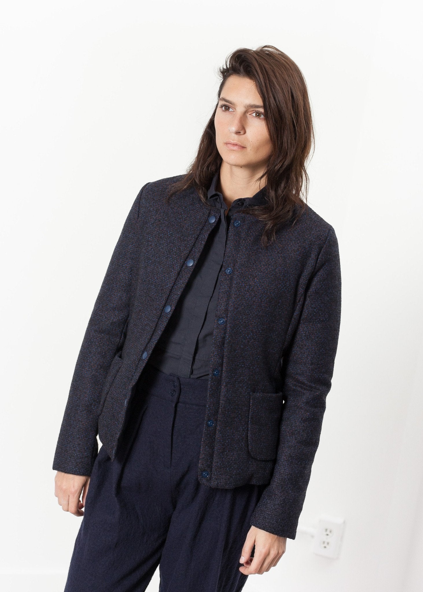 Camelia Reversible Jacket in Navy/Blue - formtest11