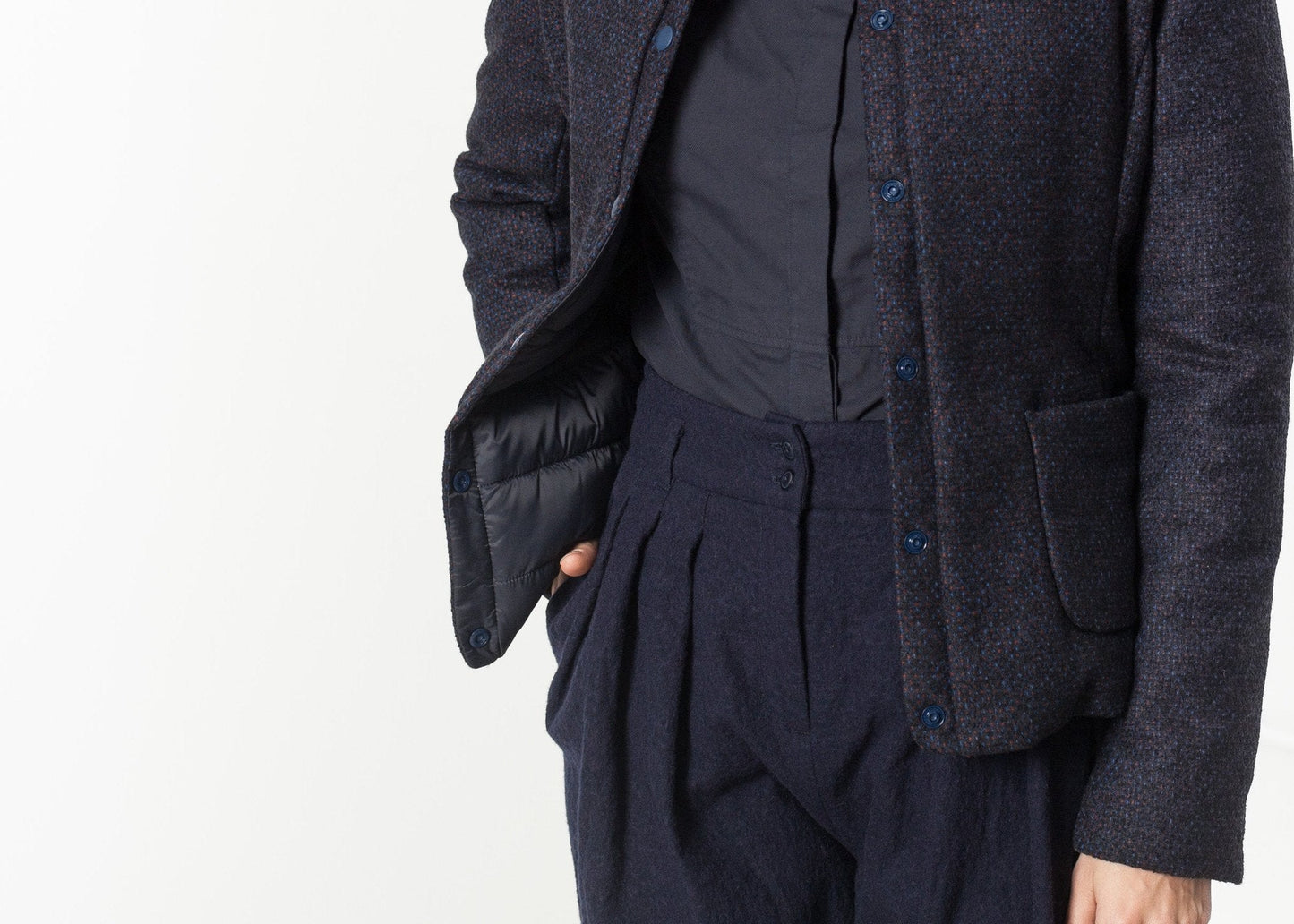 Camelia Reversible Jacket in Navy/Blue - formtest11