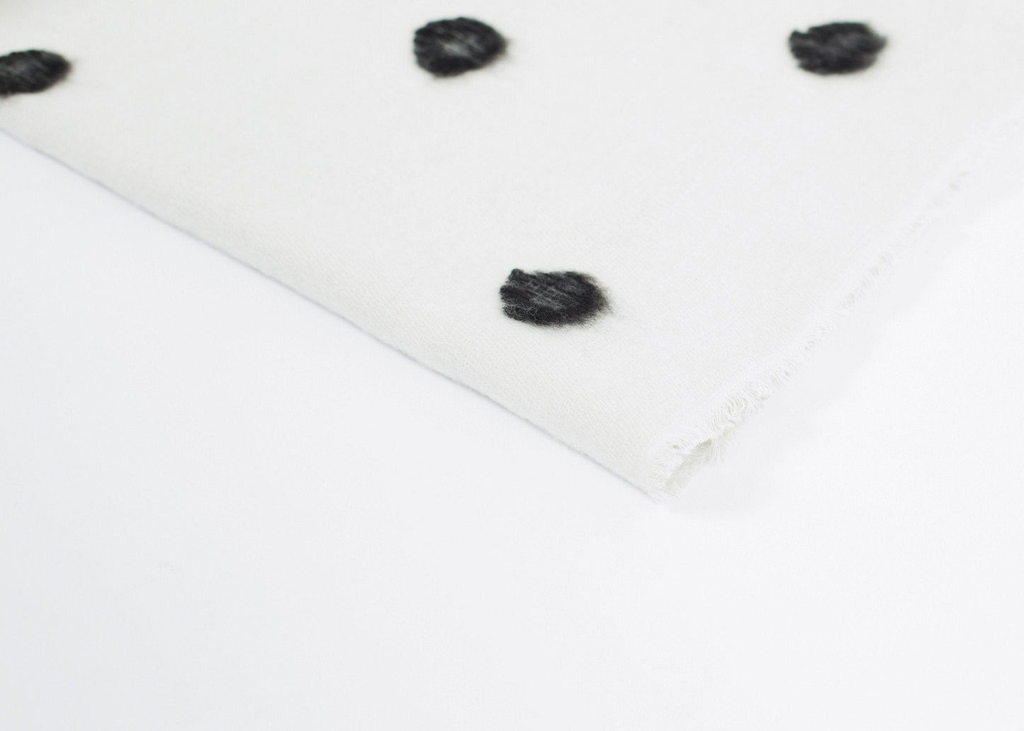 Cashmere Dot Shawl in Black/White - formtest11