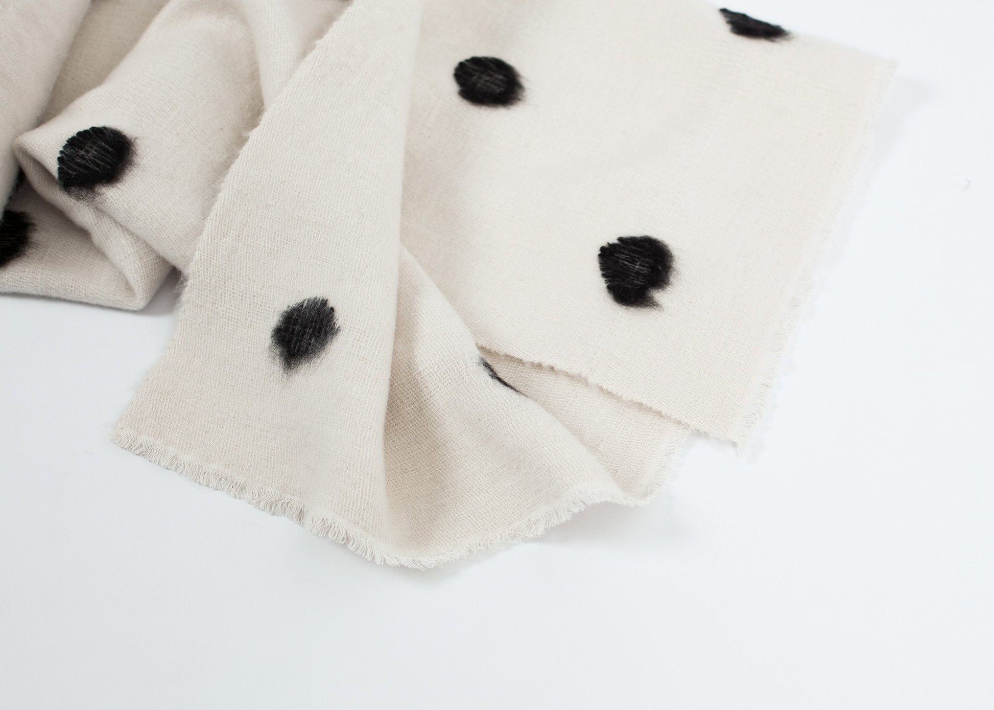 Cashmere Dot Shawl in Black/White - formtest11