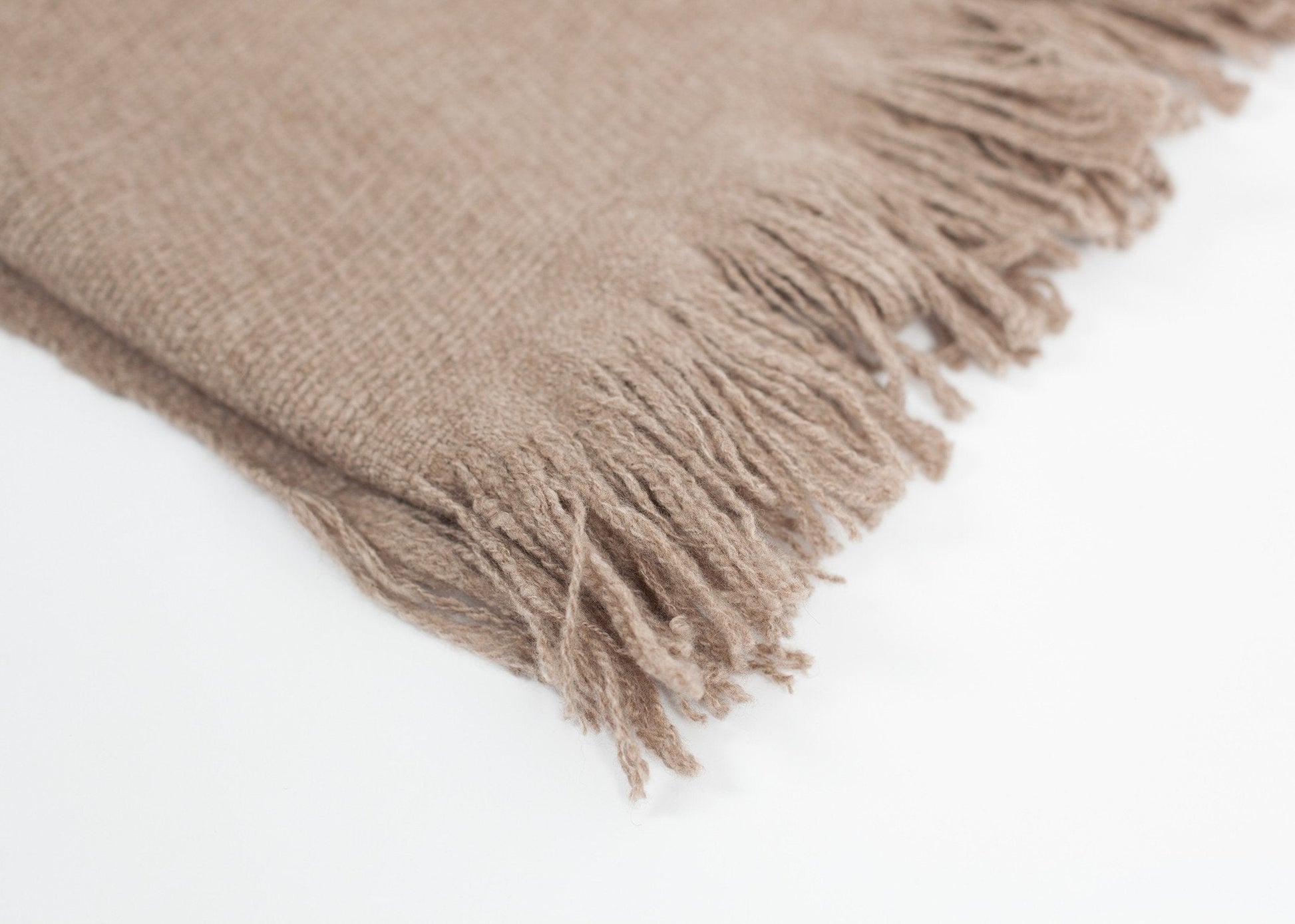 Cashmere Tassel Blanket in Brown - formtest11