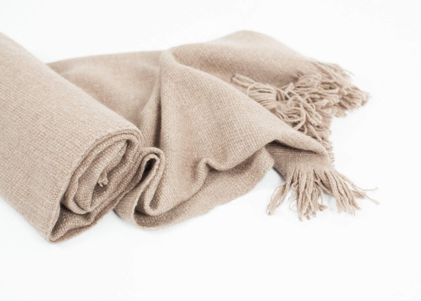 Cashmere Tassel Blanket in Brown - formtest11