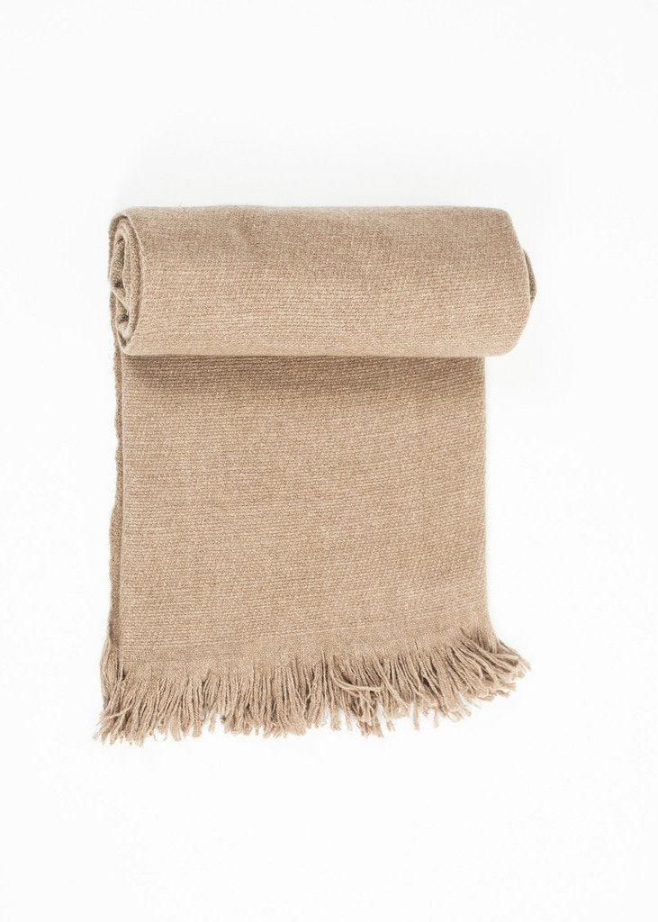 Cashmere Tassel Blanket in Brown - formtest11