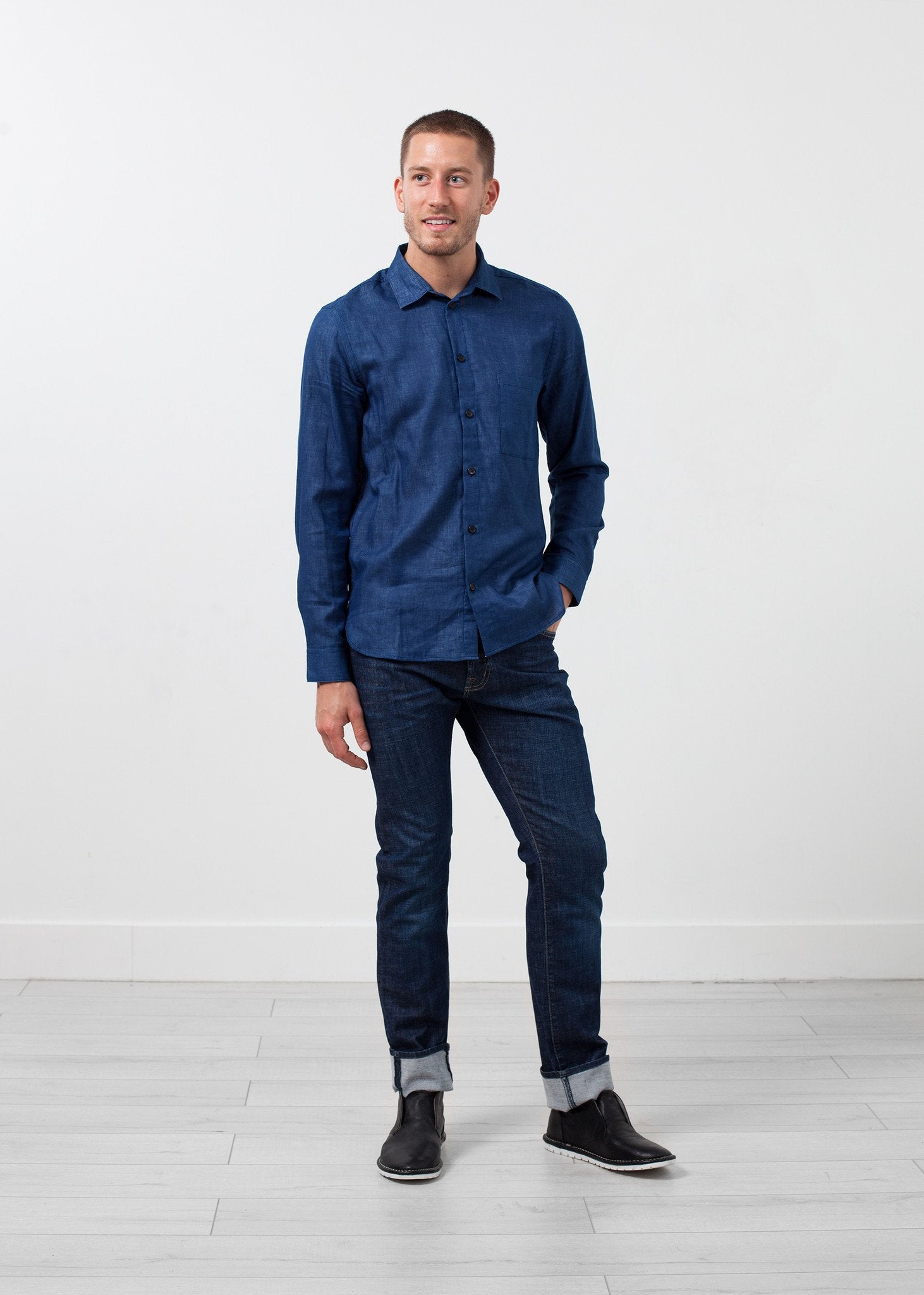 Casual Indigo Shirt - formtest11