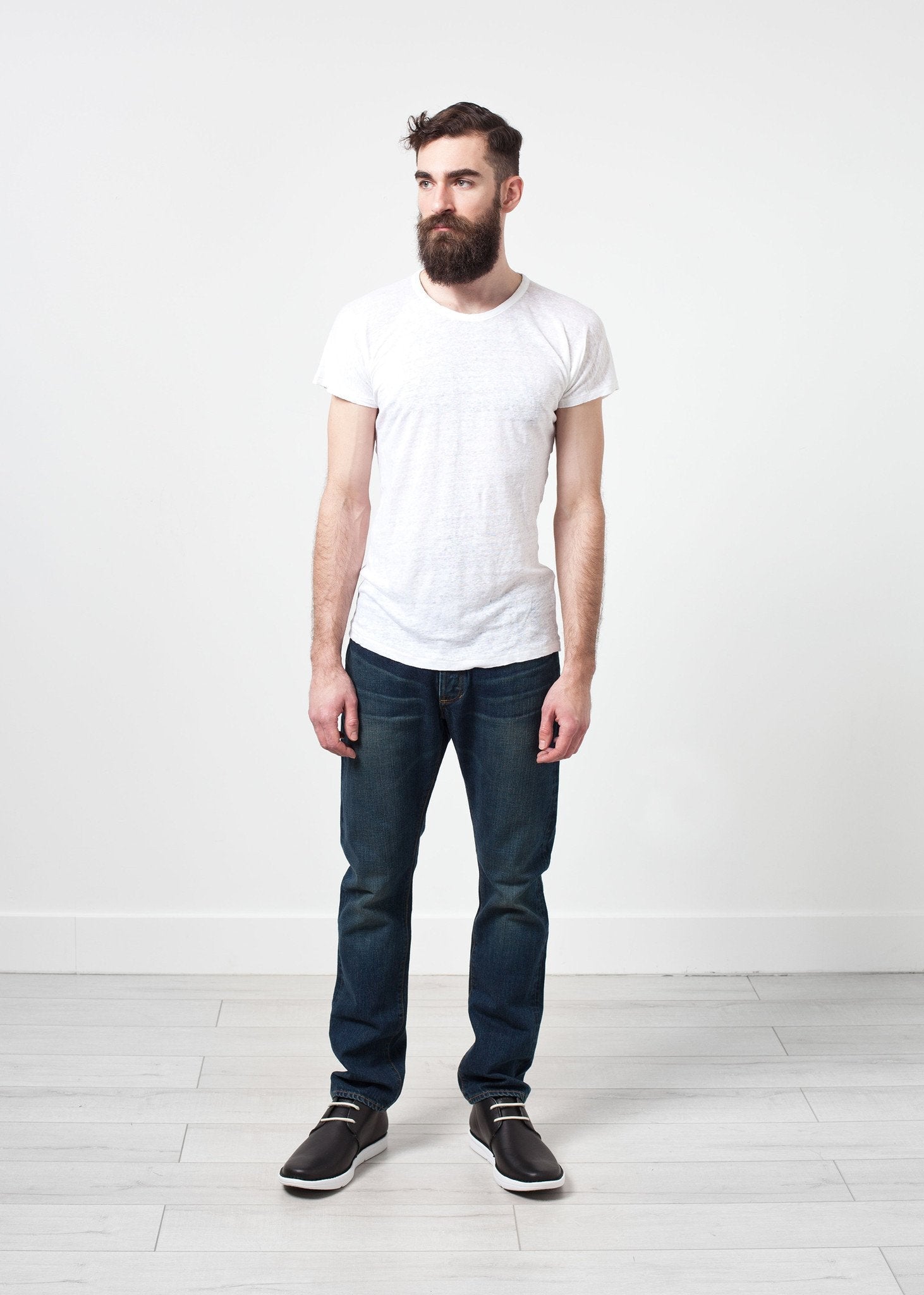 Comfort Tee in White Linen - formtest11