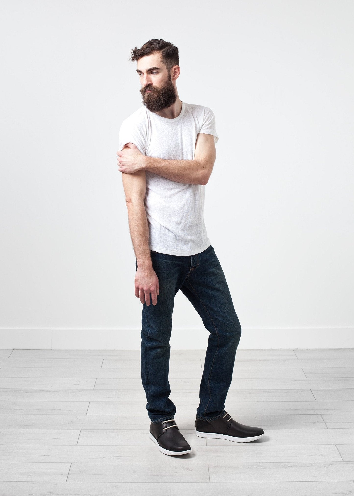 Comfort Tee in White Linen - formtest11