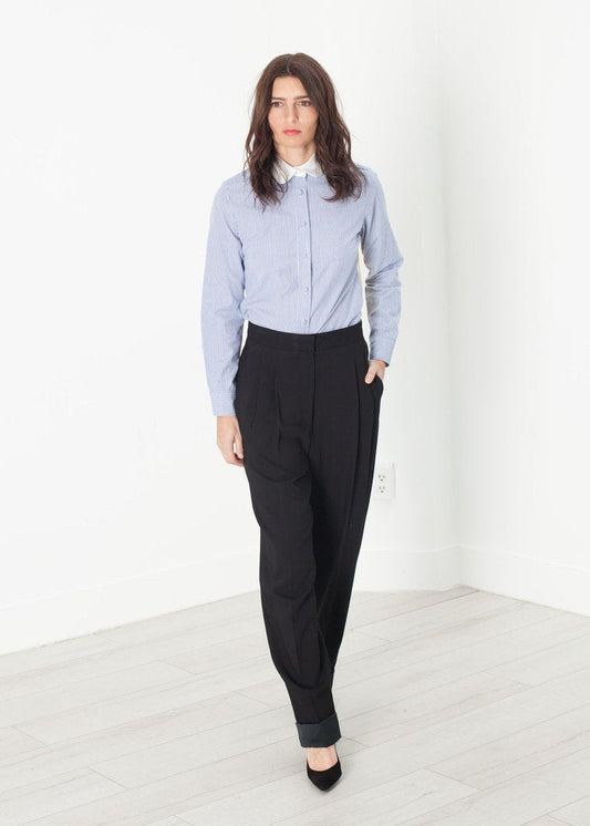 Contrast Cuff Pant in Black - formtest11