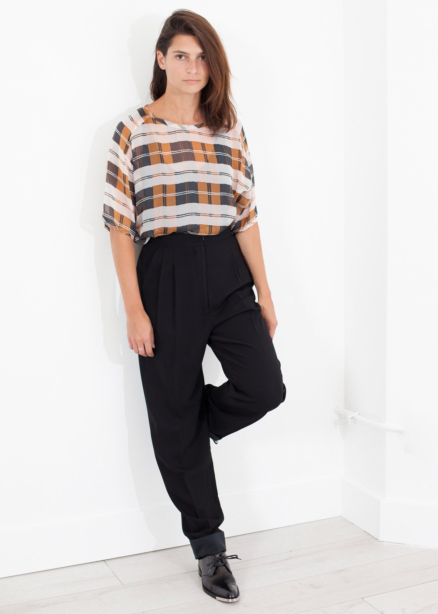 Contrast Cuff Pant in Black - formtest11