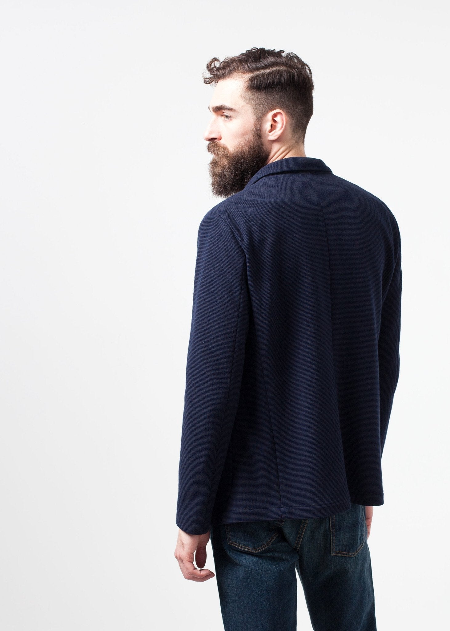 Cotton Jacket in Navy - formtest11