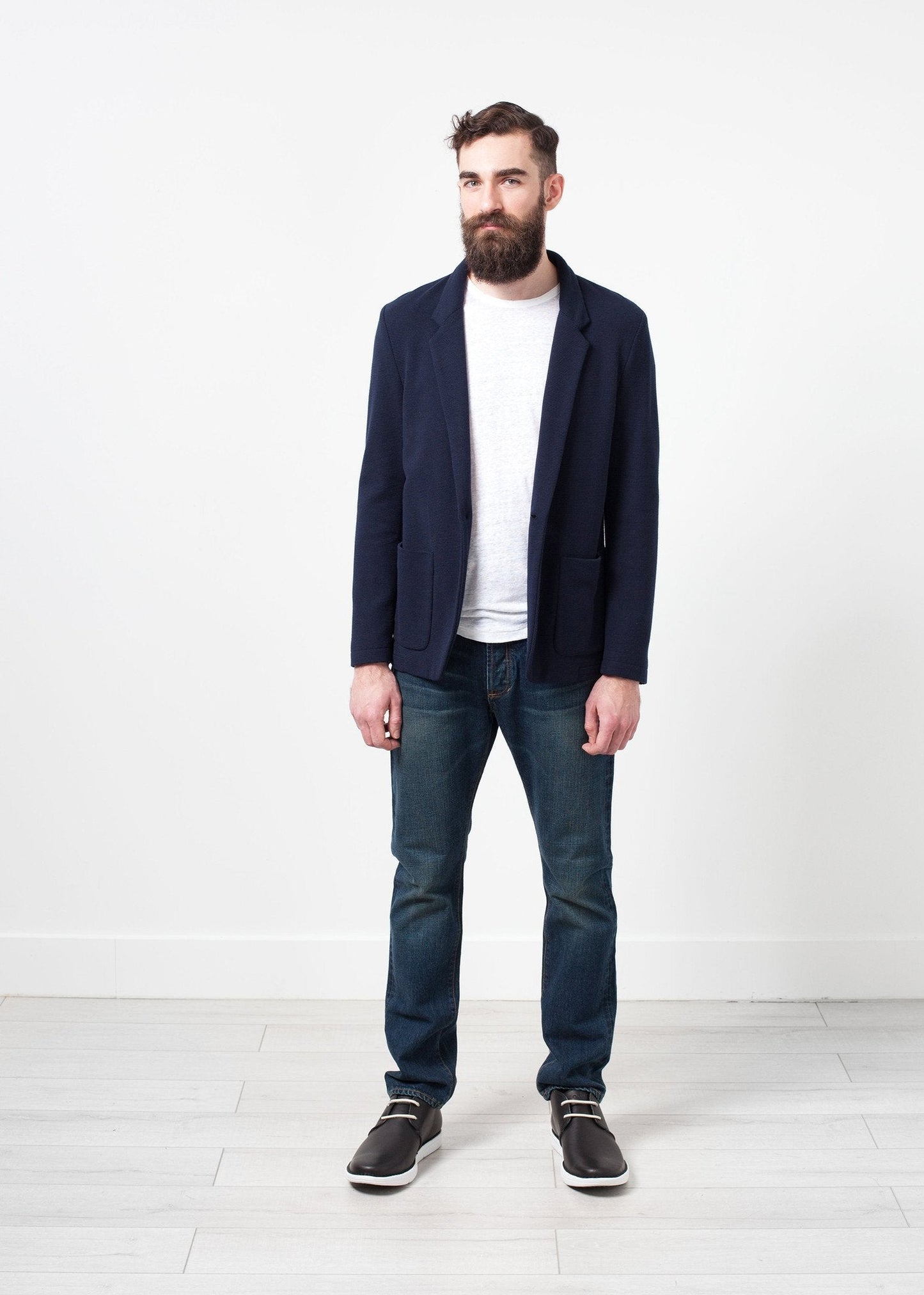 Cotton Jacket in Navy - formtest11