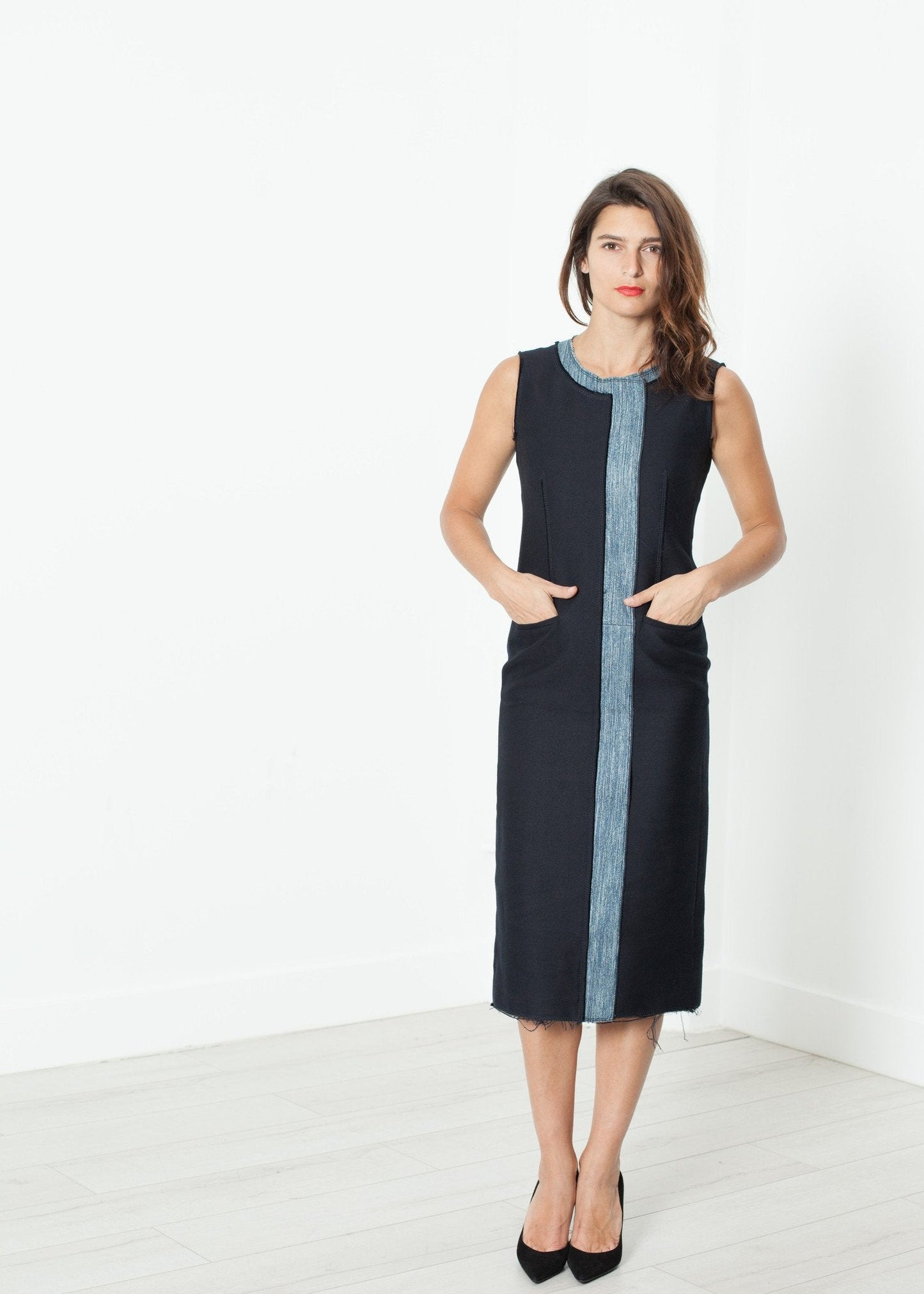 Denim Dress in Denim - formtest11