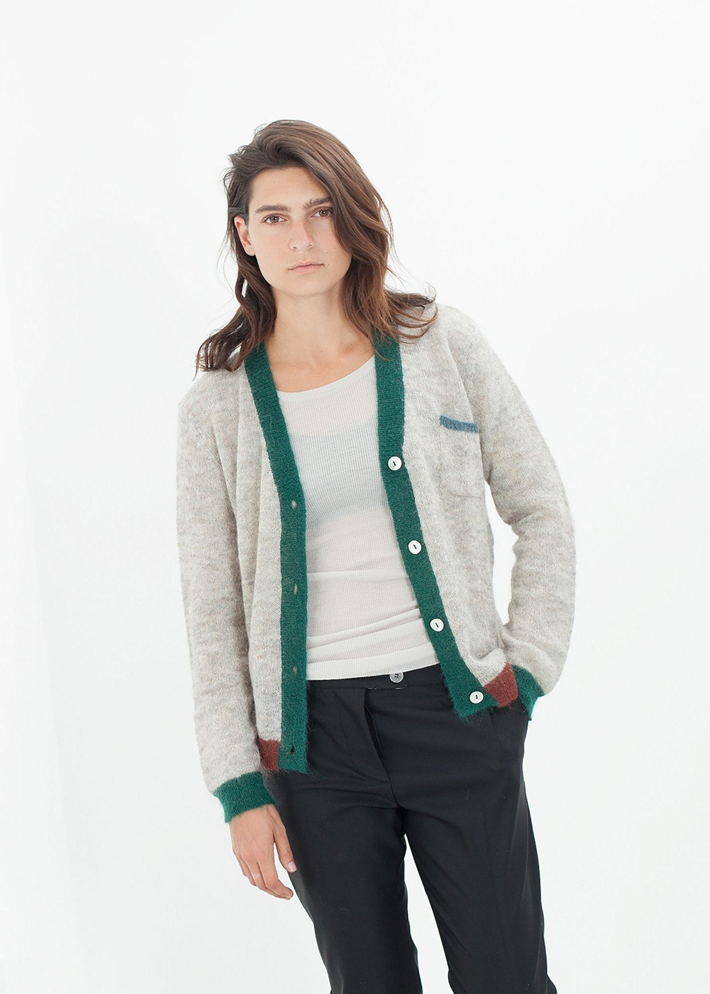 Deskle Cardigan in Heather - formtest11