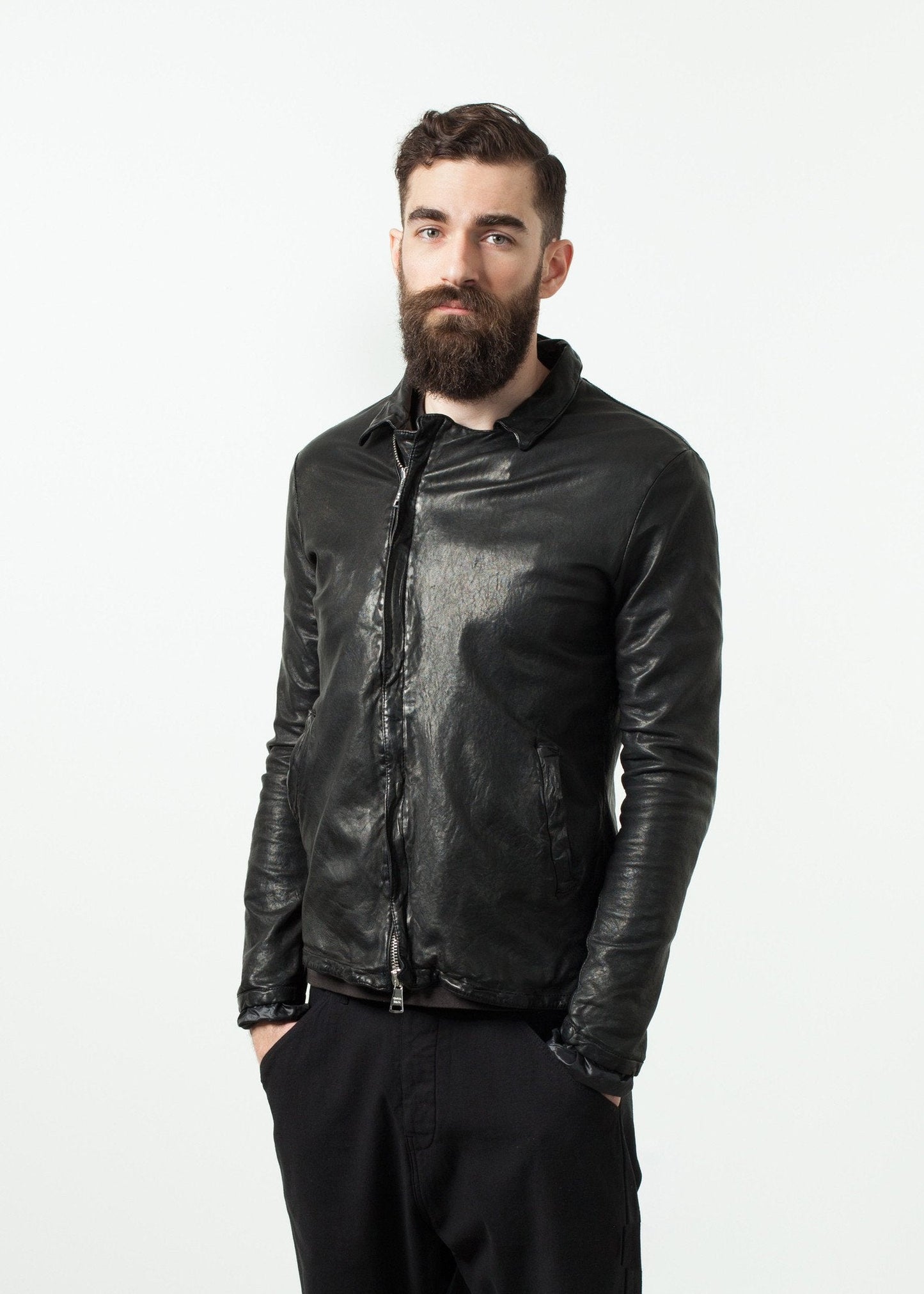 Distressed Motorcycle Jacket - formtest11