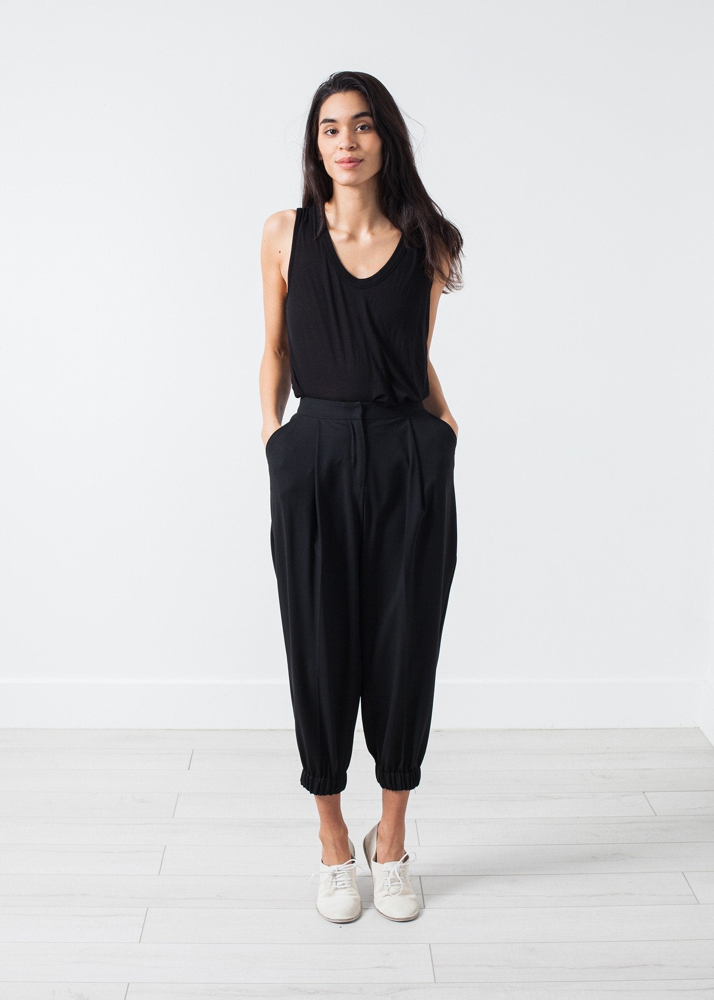 Fancy Wool Pant in Black - formtest11