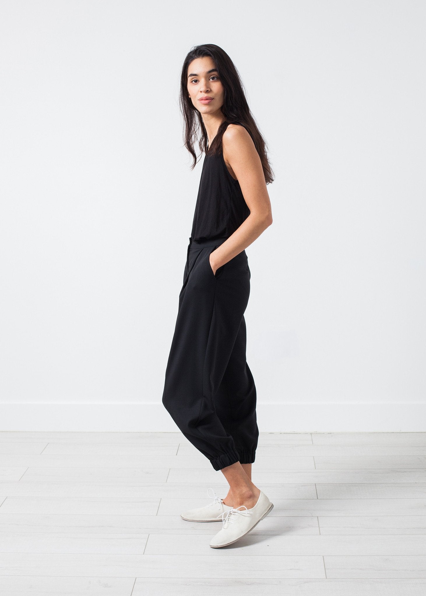 Fancy Wool Pant in Black - formtest11