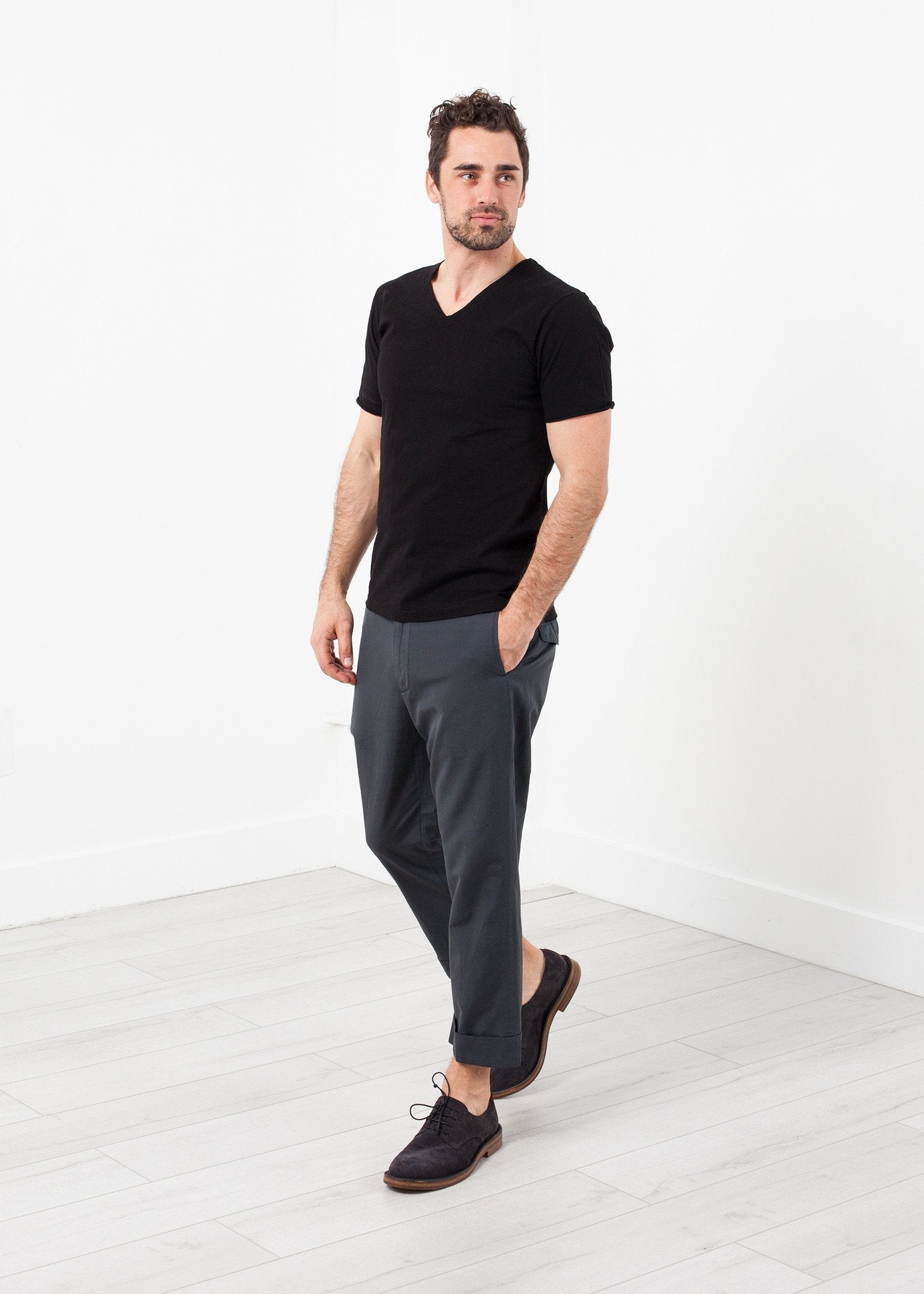 Flat Front Cuffed Trouser - formtest11