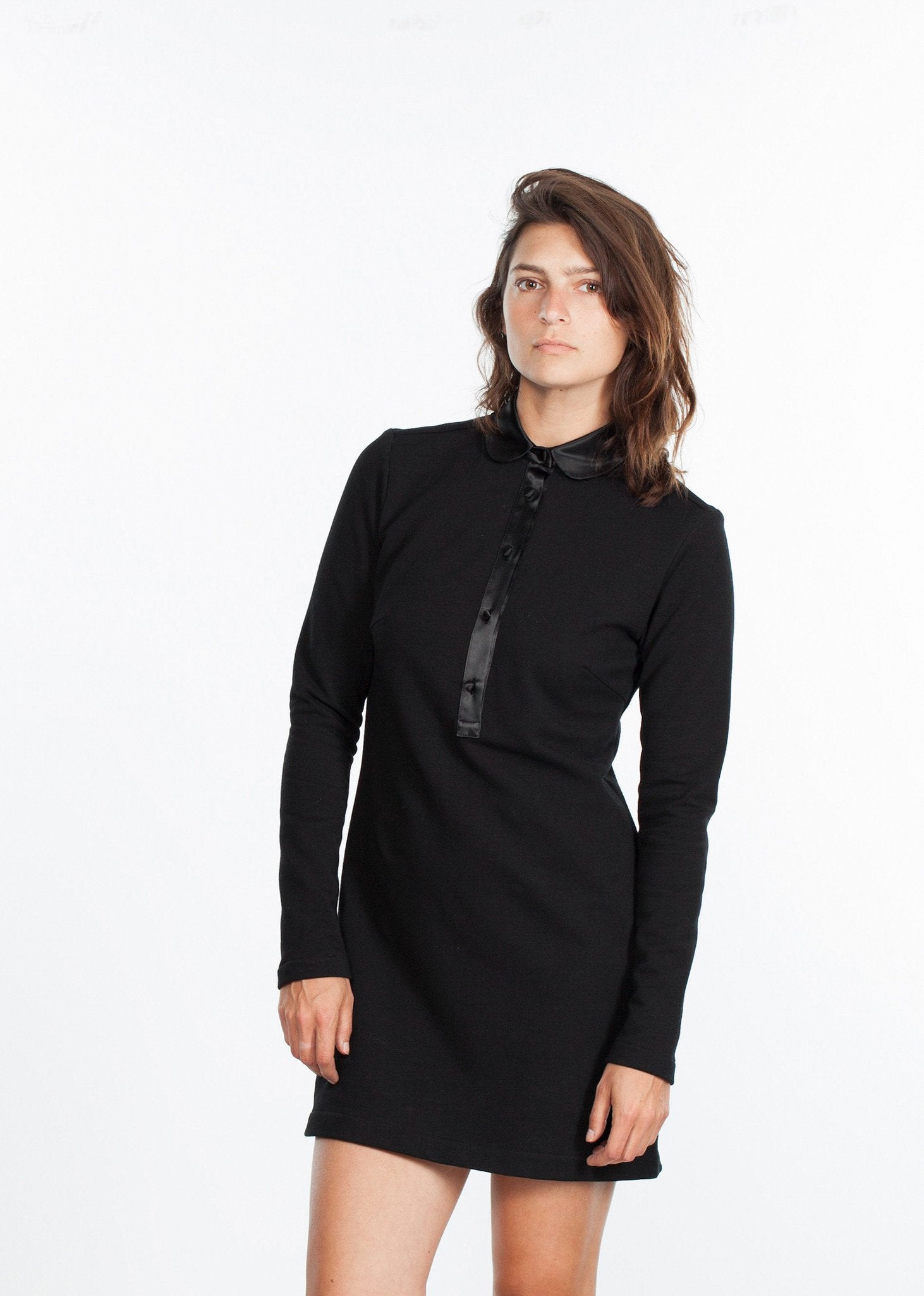 Fleece Jersey Dress in Black - formtest11