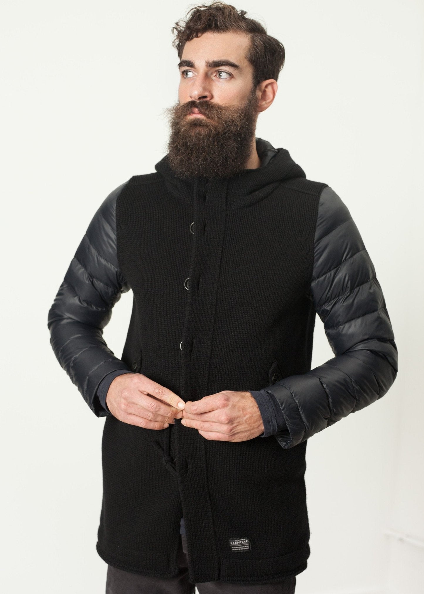 Hooded Parka in Black - formtest11