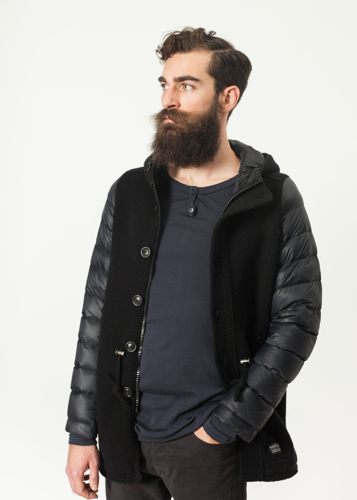 Hooded Parka in Black - formtest11