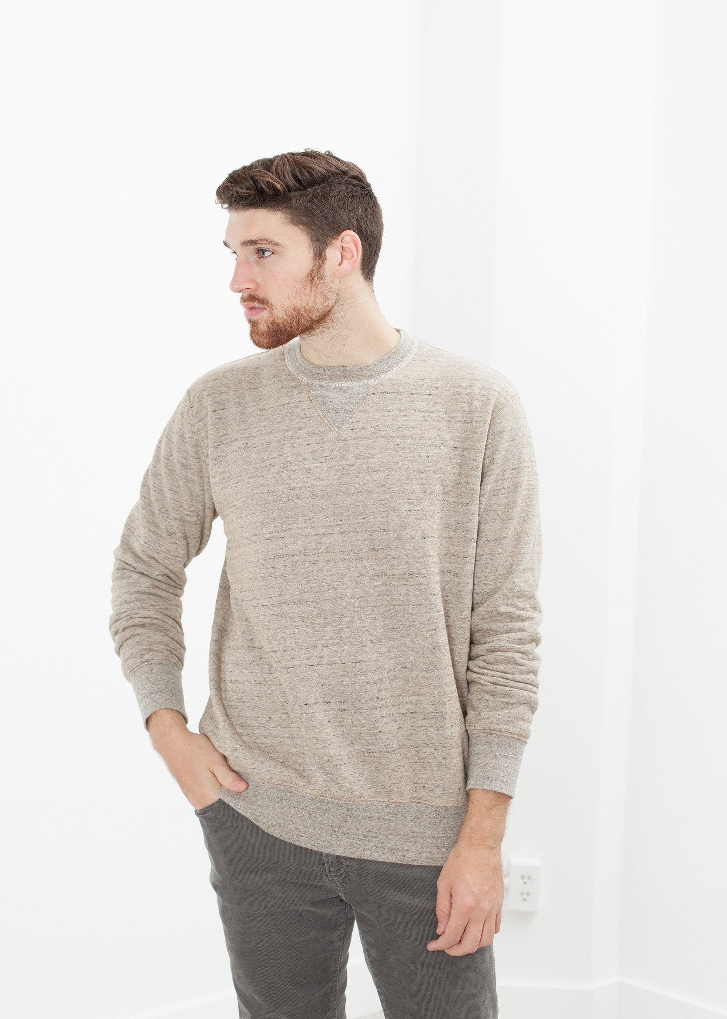 Jeth Sweatshirt in Grey/Rust - formtest11