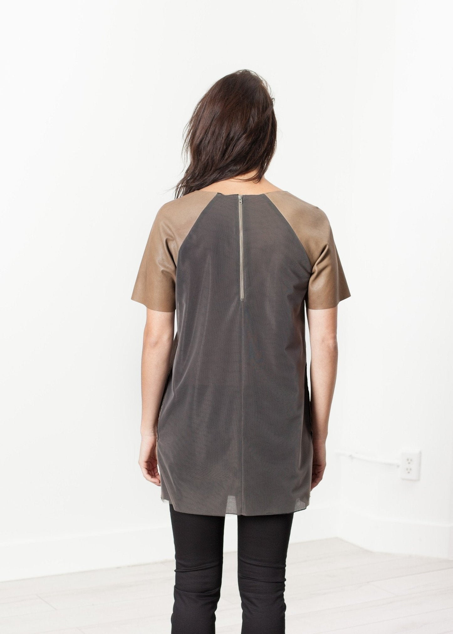 Leather Front Tunic - formtest11