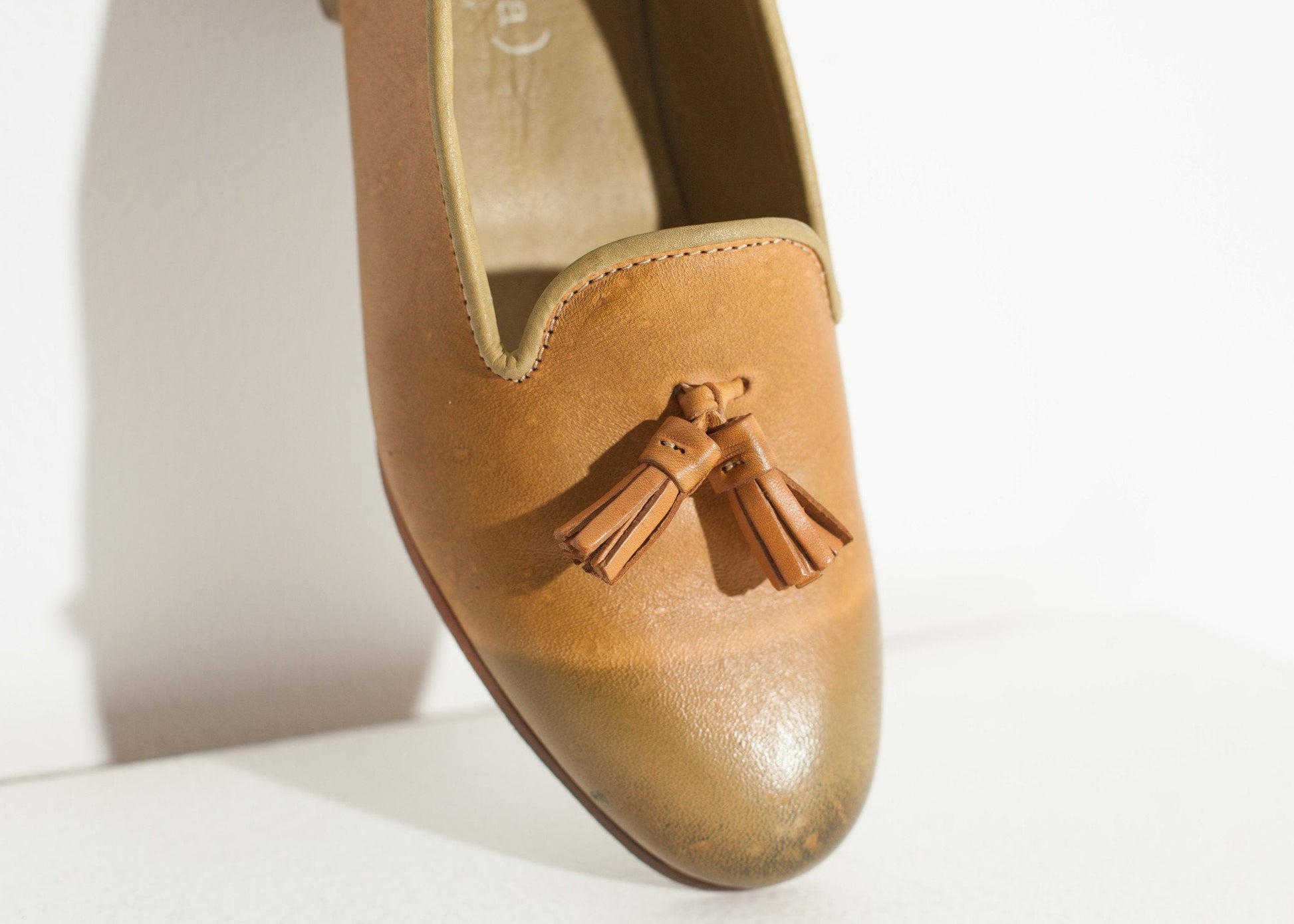 Leather Loafer in Lime - formtest11