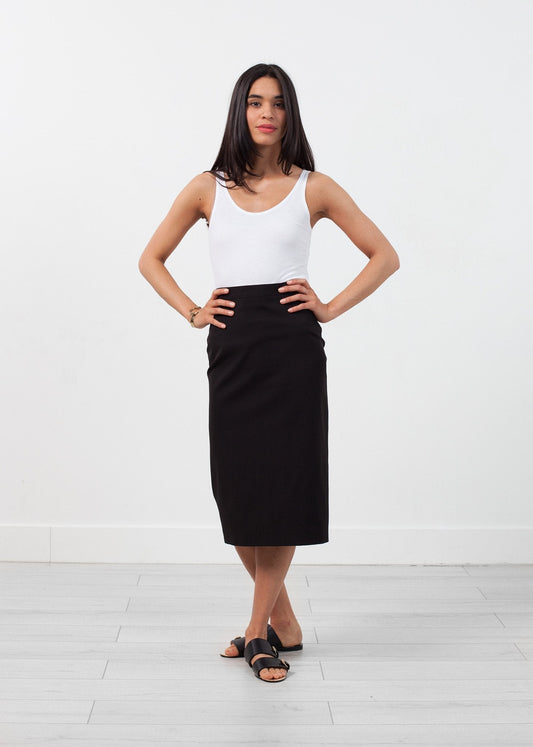 Long Pencil Skirt in Black - formtest11