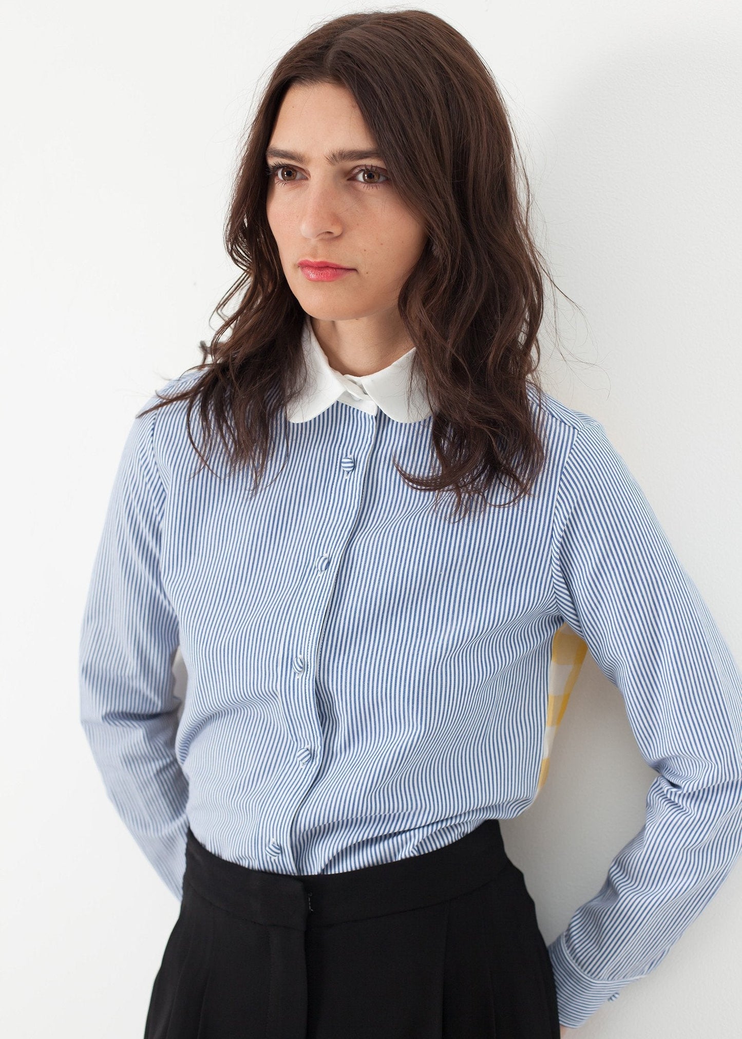 Longsleeve Blouse in Blue Stripe - formtest11