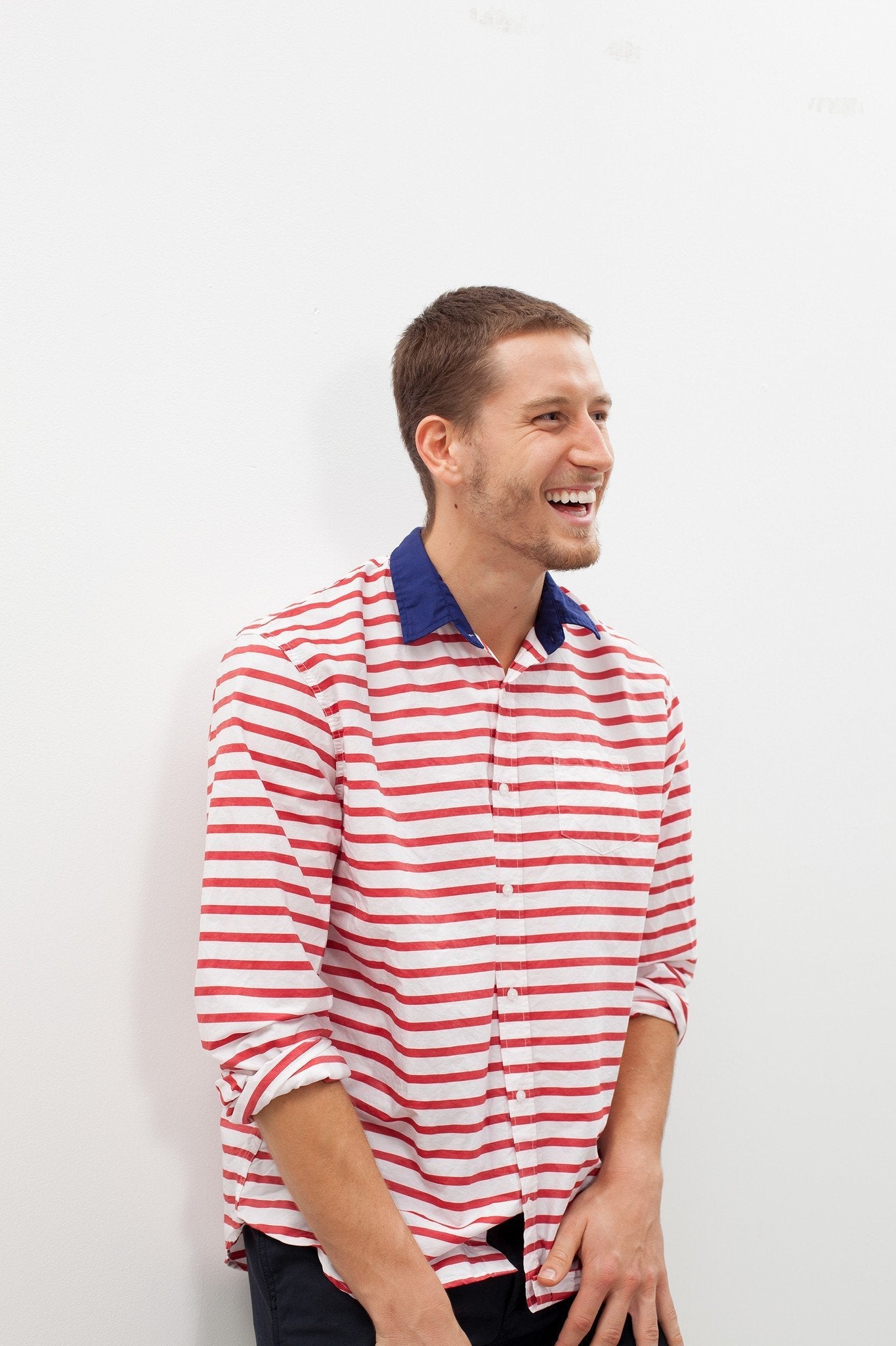 Luke Shirt in Red Stripe - formtest11