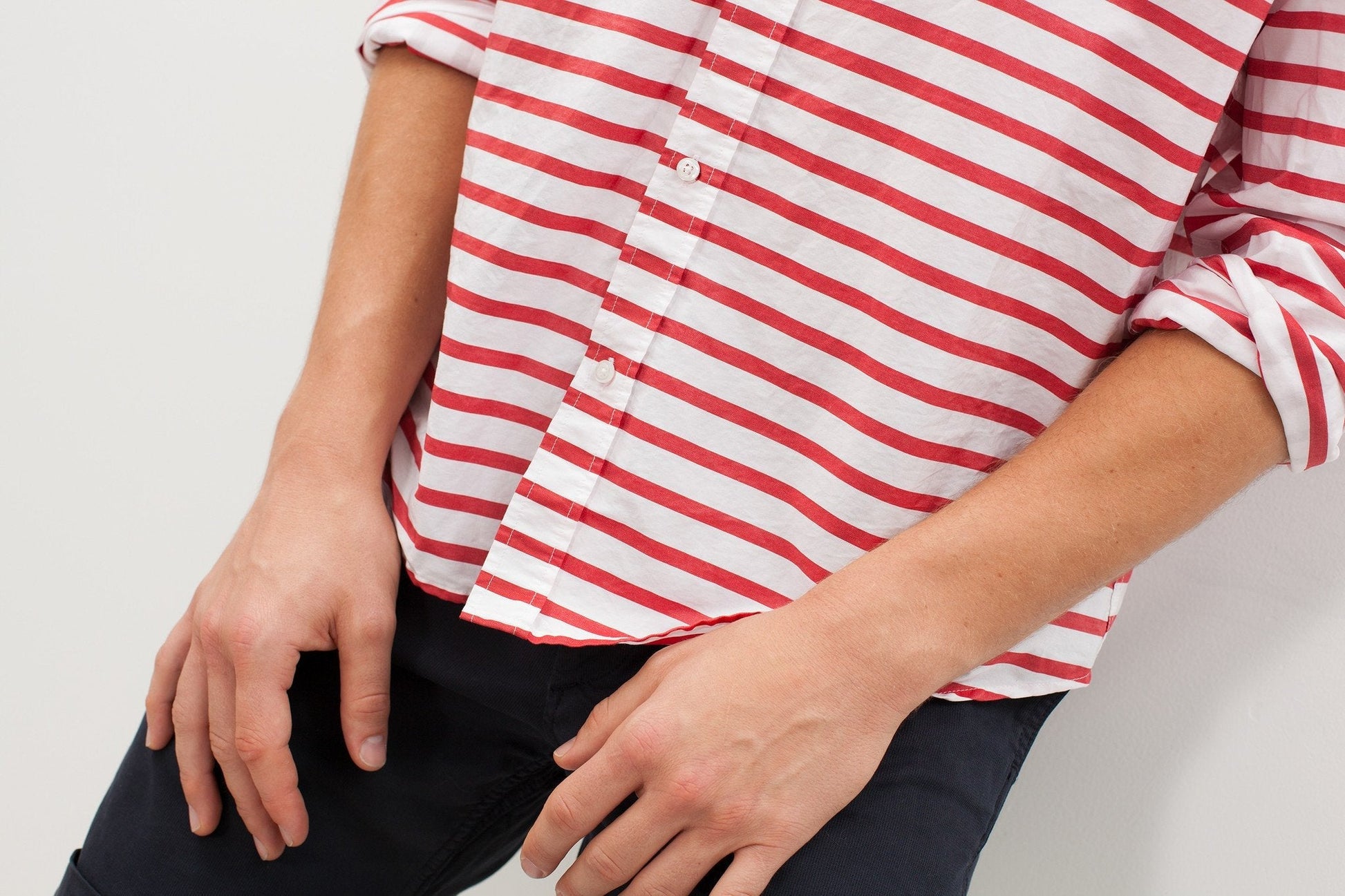 Luke Shirt in Red Stripe - formtest11