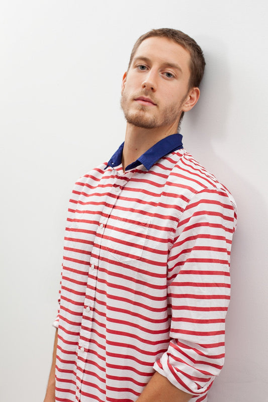 Luke Shirt in Red Stripe - formtest11