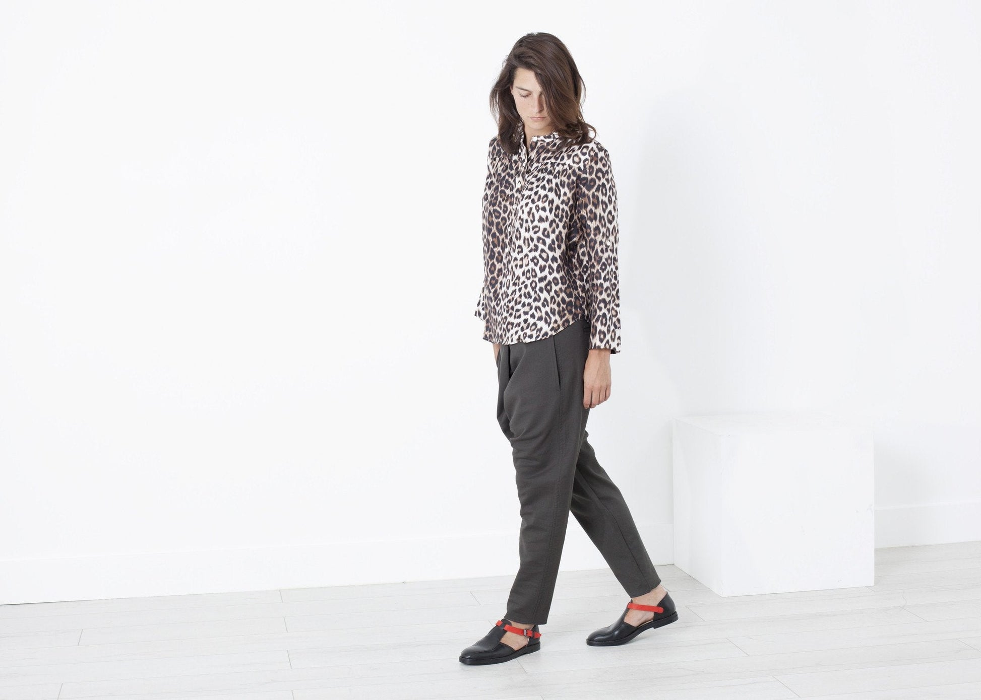 Madame L Blouse in Leopard - formtest11